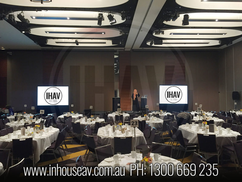 Hilton Brisbane Projector Hire Ballroom A + B Audio Visual Hire