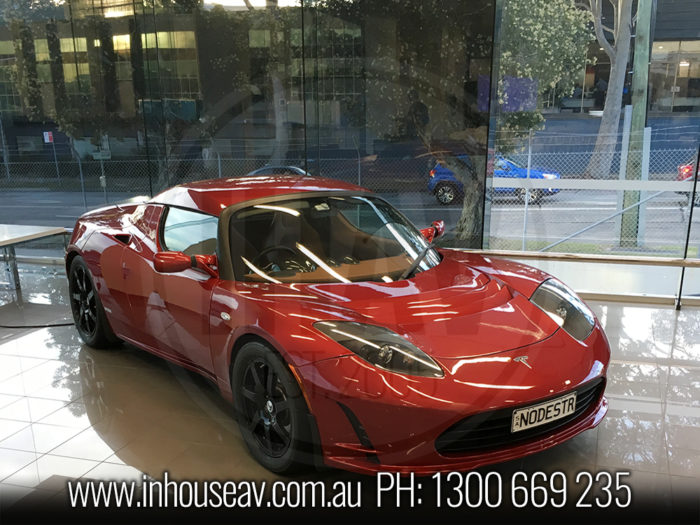 St. Leonards Projection Screen Hire Tesla Motors Sydney Audio Hire